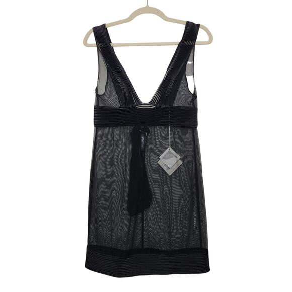 NWT Vintage La Perla 2 Piece Sheer Black Dress Small Italy Euro Lingerie - Picture 1 of 9